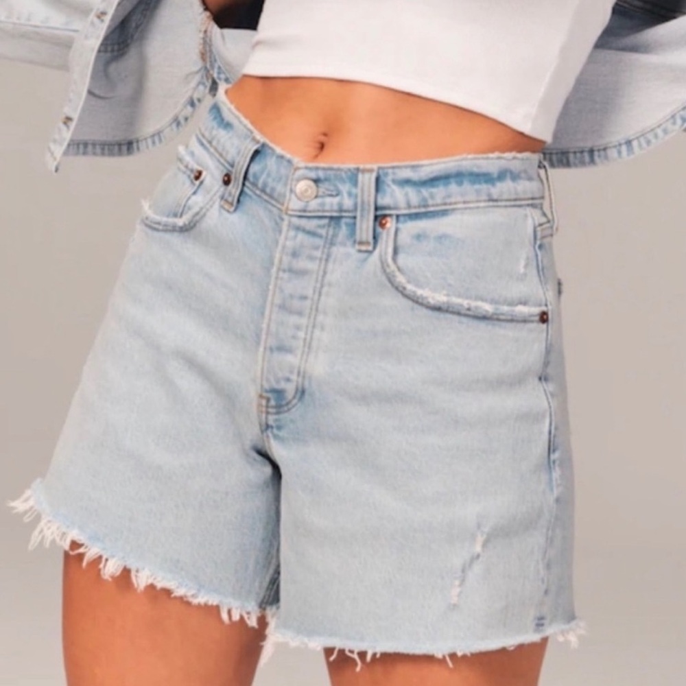 Abercrombie & Fitch Light Blue Jean Shorts